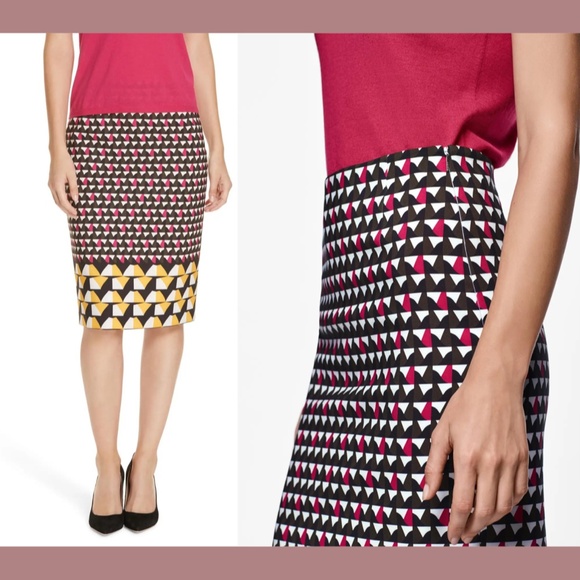 NEW HUGO BOSS [ 12 US ] Vareika‎ Anthracite Mélange Pencil Skirt - Picture 3 of 16